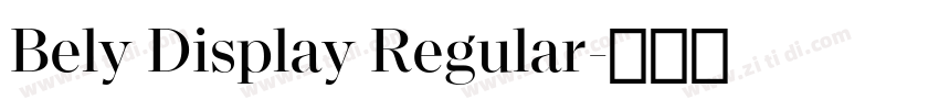 Bely Display Regular字体转换